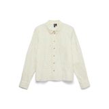 Vero Moda Standart Fit Desenli Gömlek VMHAY LS SHIRT WVN, M, 5003349239, Beyaz, Kadın