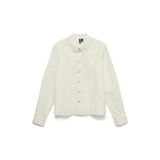 Vero Moda Standart Fit Desenli Gömlek VMHAY LS SHIRT WVN, S, 5003349239, Beyaz, Kadın
