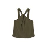 Vero Moda T-Shirt VMJOSEPHINE S/KNOT TOP WVN BTQ S, L, 5003349246, Haki, Kadın