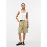 Vero Moda V Yaka Dar Beyaz Kazak Kadın VMWILLOW SL V-NECK POLO TOP