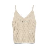 Vero Moda V Yaka Krem Kazak, XS, 10328178, Birch, Kadın