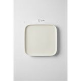 Verona Kare Servis Tabağı 22X22CM Krem Rinart - 225 ml