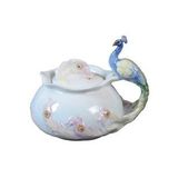 VERONESE BİBLOLAR › Wise Porselen-PORSELEN TAVUSKUSLU SEKERLIK-13*11*11,5 CM-JAP20149AA