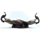 VERONESE BİBLOLAR-Wise Vazo & Tabak-WISE İKİ TAVUSKUŞLU KASE-44,5x19,5x17,5 CM-jAN10476A4