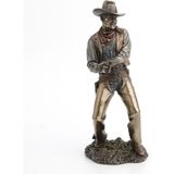 Veronese Bronz Renk Ateş Eden Kovboy Figür 31cm