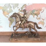 Veronese Bronz Renk Atlı Mustafa Kemal Atatürk Figürü 26X28CM