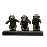 Veronese Bronz Renk Kaideli 3 Maymun Figür 26cm