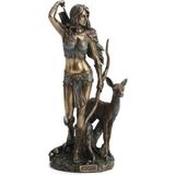Veronese Bronz Renk Mitolojik Artemis Figürü 25CM