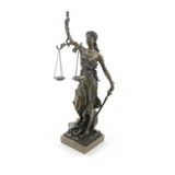 Veronese Collection Bronz Renk Adalet Heykeli Themis Figürü 33cm