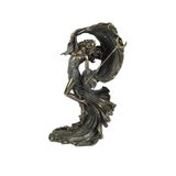 Veronese Design 10 7/8 "Uzun Nyx Yunan İlkel Gece Tanrıçası Soğuk Döküm Bronzlaştırılmış Reçine Heykel Wiccan Heykelcik
