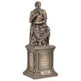 Veronese Design 11 7/8 İnç Yunan Filozof Plato Soğuk Döküm Reçine Bronz Kaplama Heykeli Kaide Üzerinde