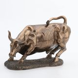 Veronese Design 24 cm x 15 cm Soğuk Döküm Reçine Antik Bronz Kaplama Boğa Heykeli
