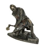 Veronese Design 7 "Tapınak Diz Çökmüş Savaş Balta Duruşu Soğuk Döküm Reçine Antik Bronz Kaplama Heykel