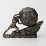 Veronese Design 8 1/8 inç Sisifos ve Ebedi Kaya Soğuk Döküm Reçine Bronz Kaplama Heykel/Biblo Ev Dekorasyonu