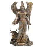 Veronese Design 9 1/8 Inç Anu Tanrıların Mezopotamya Kralı Soğuk Döküm Reçine Bronz Kaplama Heykeli Ev Dekorasyonu