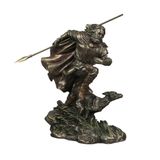 Veronese Design 9 İnç Uzun Gülen Kelt Güneş Tanrısı ve Tazı Reçine Heykel/Biblo Ev Dekorasyonu Bronz Kaplama ile Gök Gürültülü Fırtınalar