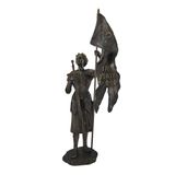 Veronese Design Kılıç ve Afiş Soğuk Döküm Reçine Bronz Kaplama Heykel ile 15 İnç Saint Joan Ark