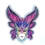 Veronese Design Koleksiyon, Venedik Maskeli Duvar Tahtası, Takı Figürü, 29 x 27 x 5,5 cm