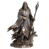 Veronese Design Monte Moore Soğuk Döküm Reçine Antik Bronz Heykel tarafından 11 3/8 İnç Uzun Merlin
