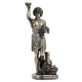 Veronese Design Reçine Heykeller Dionysus Yunan Şarap ve Zevk Tanrısı Bronz Heykel / Biblo Ev Dekorasyonu 4,25 X 25,75 X 8,5 İnç