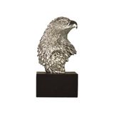 Veronese Parlak Gümüş Renk Kartal Kafası Büst Figür 18CM
