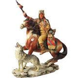 Veronese Serisi- Atlı Kurtlu Kızılderılı-18*8,5*21 Cm.