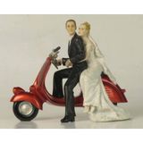 Veronese Serisi- Gelin Damat Motorsıklete Biniyor-15*18*8,5 Cm.