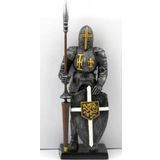 Veronese Serisi- Mitoloji & Tarih-mızraklı Kalkanlı Ortaçağ Savaşçı-13*4*3 Cm.