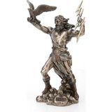 Veronese Şimşek Tutan Mitolojik Zeus Figürü 21 cm