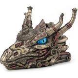 Veronese Steampunk Kapaklı Ejderha Figürü Kutu 23CM