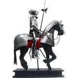 Veronese Zırhlı Metal Atlı Şovalye Figürü 55 cm