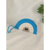 Veronica Art Renkli Clutch El Çantası Açık Mavi - Açık Mavi - Ekru