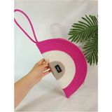 Veronica Art Renkli Clutch El Çantası Koyu Pembe