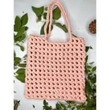 Veronikamodel Penye Ip El Örgüsü Çanta - Pembe
