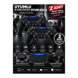 VEROXA Ps4 Uyumlu 2’li Kablosuz Oyun Kolu Dual Titreşimli Dokunmatik Pad
