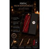 VERRA CONCEPT El Yapımı Mum Söndürücü Aleti Dekoratif Mum Söndürme Aparatı 25x3 Sarı 25 x 6