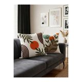 verra home 2li Kırlent Kılıfı Punch Nakışlı Dekoratif Kılıf - 45x45 Beyaz Dokulu Kumaş - Bohem Desenli