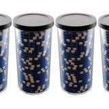 Versa Games 25 parça Poker Çipi Saklama Tüpü - 4 Parça Set, Şeffaf, 1.75 x 1.75 x 3.75