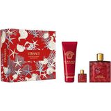 Versace 100 ml Eros Flame EDP Erkek Parfüm + 5 ml Mini Parfüm + 150 ml Duş Jeli
