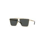 Versace Erkek Güneş Gözlüğü Altın Çerçeve, Koyu Gri Lensler, 64MM, Altın, Medium