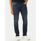 Versace Erkek Normal Bel Düz Paça Pamuklu Denim Lacivert Jeans 80GAB5S0 CDWAB-906 - 34
