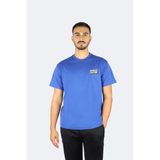 Versace Erkek Normal Kalıp Yuvarlak Yakalı Logo Desenli Kısa Kollu Mavi T-Shirt 79GAHP10CJ01P-289