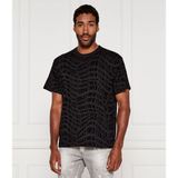 Versace Erkek Normal Kalıp Yuvarlak Yakalı Pamuklu Logo Baskılı Kısa Kollu Siyah T-Shirt 79GAH6R0JS511-899