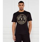 Versace Erkek Regular Fit Logo Baskılı Kısa Kollu Siyah-Altın T-Shirt 78GAHT01CJ00T-G89 - M