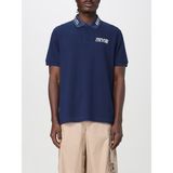 Versace Erkek Regular Fit Pamuklu Yakası Logo Detaylı Kısa Kollu Lacivert Polo Yaka T-Shirt 78GAGT05CJ01T-283 - XL