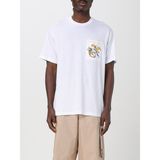 Versace Erkek Regular Fit Yuvarlak Yakalı Cep Detaylı Arkası Grafik Baskılı Kısa Kollu Beyaz-Altın T-Shirt 78GAH6RBJS462-G03 - XL