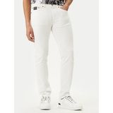 Versace Erkek Slim Fit Logo Detaylı Düz Paçalı Esnek Pamuklu Denim Beyaz Jeans 80GAB5S0 CEWCA-003 - 30