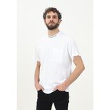 Versace Erkek Yuvarlak Yaka Kısa Kollu Yakası Logo Detaylı Beyaz T-Shirt 78GAHE03CJ00E-003 - XL