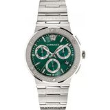 Versace Greca Logo Chrono Vrscvez900121 Çelik Kordon Yeşil Erkek Kol Saati