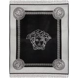 Versace Home Greca Key-Medusa, Italyan Tasarımı Siyah Ipek Kaşmir Battaniye - 180 x 150 cm